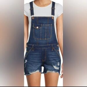 NOBO Women's Blue Jean Shorts Overalls